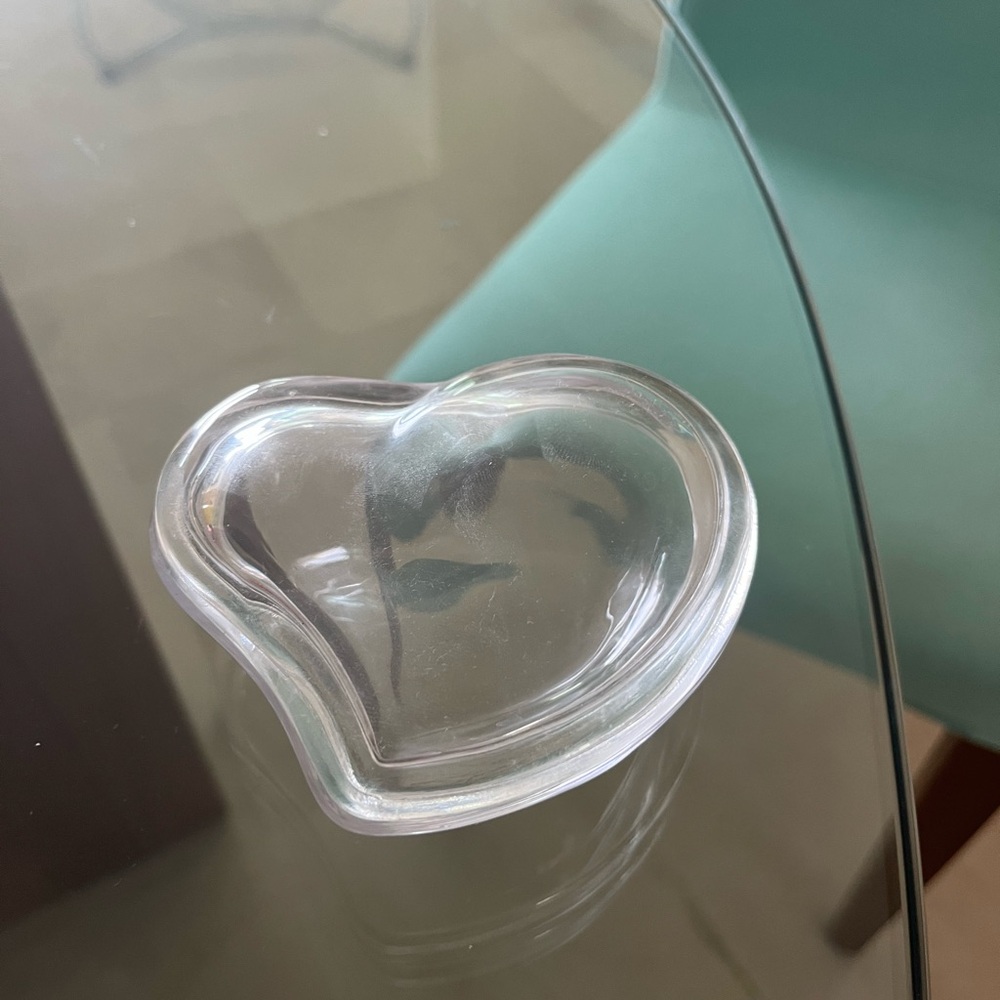 Tiffany & Co “Elsa Peretti” Lead Crystal Heart-Shaped Dish